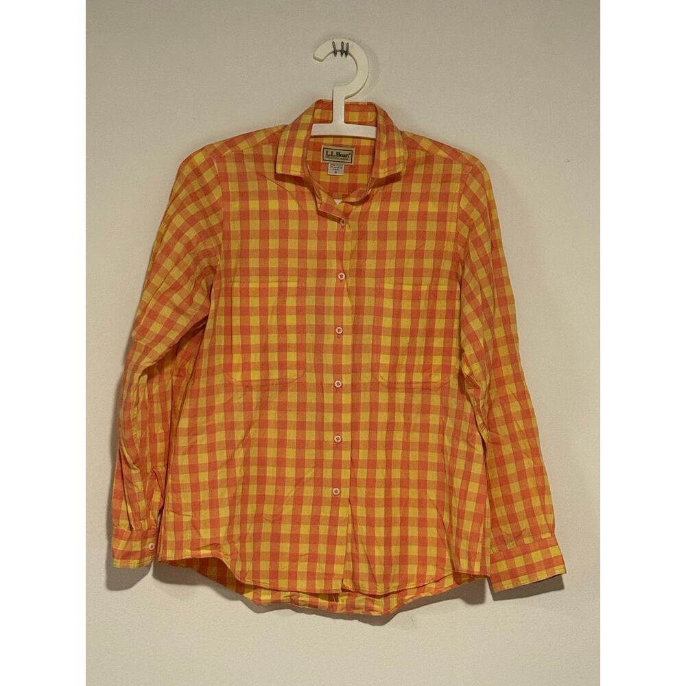 Vintage LL Bean Checkered Button Down